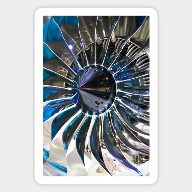 Aircraft engine fan (C030/4021) Sticker by SciencePhoto